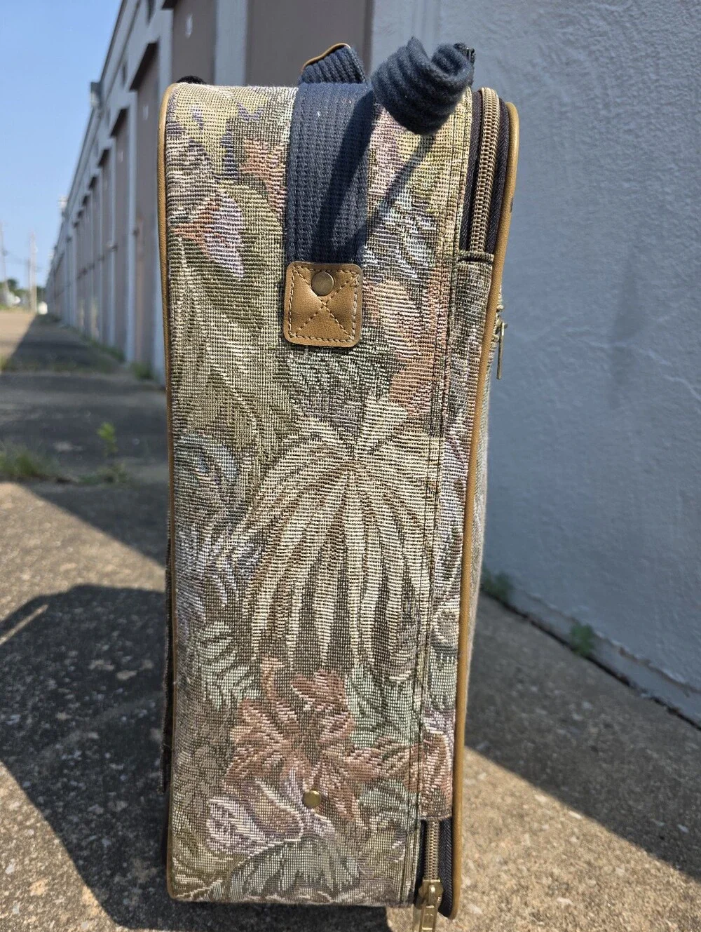 American Tourister Tan & Multicolor Floral Tapestry Carry-On